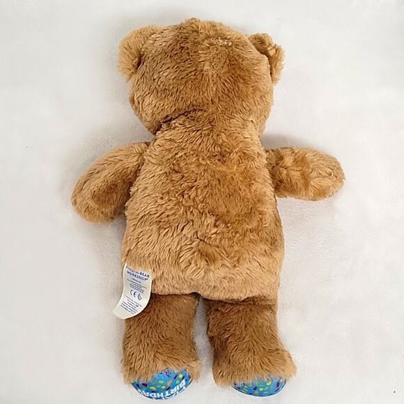 Build A Bear Happy Birthday Bear Light Brown w/Blue Paws and the B-A-B Logo - Picture 6 of 12